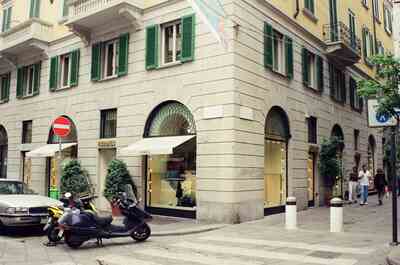 The Hermes store on a quiet street corner — Milan, Italy (12-16 June 2000)
