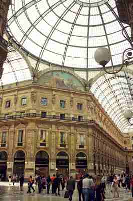 The glass-domed Galleria Vittorio Emanuele II arcade — Milan, Italy (12-16 June 2000)
