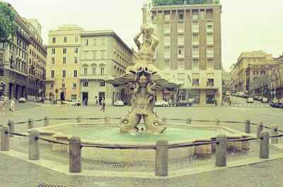 The Triton Fountain in Piazza Barberini, Rome — Rome, Italy (20-25 May 2000)
