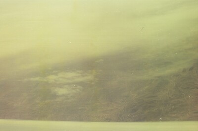 Clouds drifting over patchwork farmland below — In transit, in transit (20-25 May 2000)