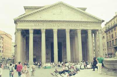 The columned portico of the Pantheon — Rome, Italy (21-27 May 2000)
