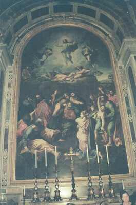 An arched altarpiece painting in St Peter's Basilica — St Peter's Basilica, Vatican City (21-27 May 2000)