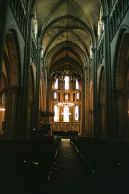 The vaulted nave of Strasbourg Cathedral — Strasbourg, France (1-3 July 2000)