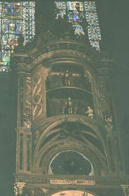 Ornate tiers of the Strasbourg astronomical clock — Strasbourg, France (1-3 July 2000)