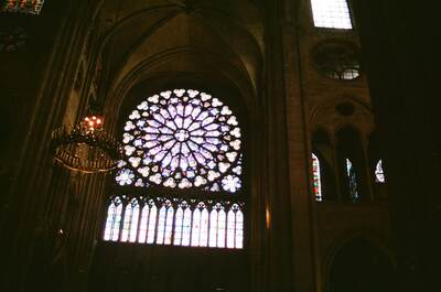 The luminous south rose window of Notre-Dame — Paris, France (22-28 June 2000)