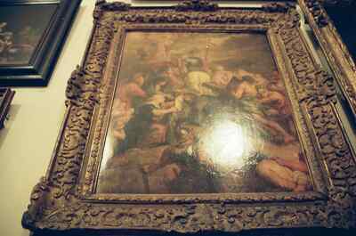 An ornately framed Baroque painting in a museum — Amsterdam, The Netherlands (19-26 June 2000)