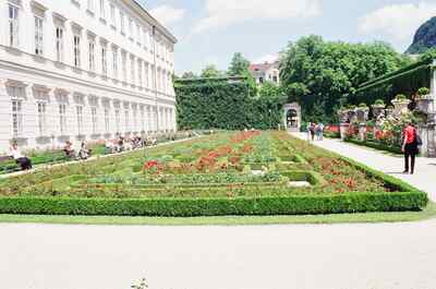 The Mirabell flower parterre beside the palace wing — Salzburg, Austria (16-18 June 2000)