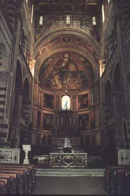 The Pisa Cathedral apse mosaic above the nave — Pisa, Italy (26-27 May 2000)