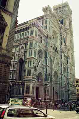 The ornate marble facade of the Duomo — Florence, Italy (26-27 May 2000)