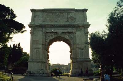 The Forum skyline with the Colosseum in the distance — Rome, Italy (21-27 May 2000)