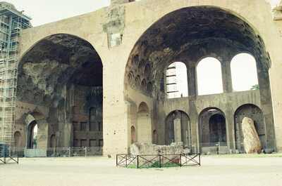 The towering arches of the Basilica of Maxentius — Rome, Italy (21-27 May 2000)