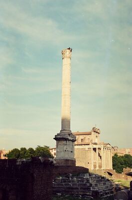 The lone Column of Phocas standing in the Forum — Rome, Italy (21-27 May 2000)