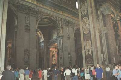 Light through the nave of St Peter's — Vatican City