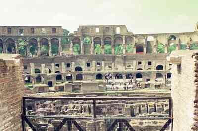 The tiered arches and hypogeum inside the Colosseum — Rome, Italy (21-27 May 2000)