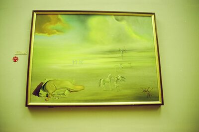 A Dali surrealist painting in a gilt frame — Vatican Museums, Vatican City (21-27 May 2000)