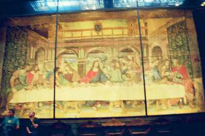 The Last Supper tapestry hung in the gallery — Vatican Museums, Vatican City (21-27 May 2000)