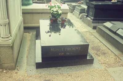 The polished black grave slab of Marcel Proust — Paris, France (29 June - 6 July 2000)
