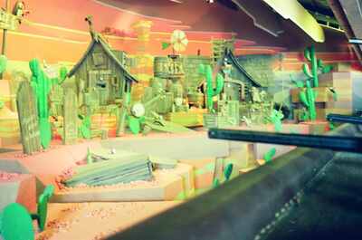 A desert town diorama on an indoor ride — Disneyland Paris, France (29 June - 6 July 2000)