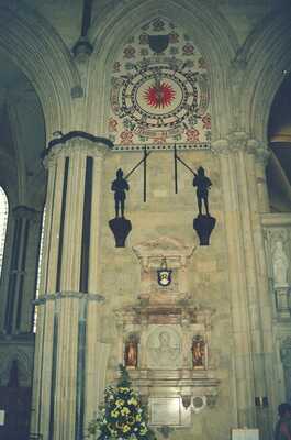 The painted astronomical clock at York Minster — York, England (August 2000)