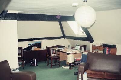 A beamed attic study at Christ Church, Oxford — Oxford, England (August 2000)