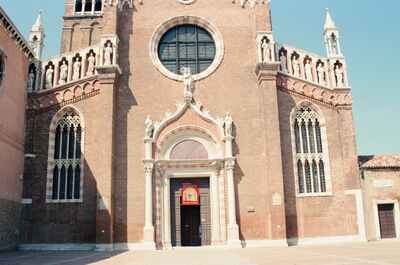 Gothic brick facade of Madonna dell'Orto church — Venice, Italy (7-10 June 2000)