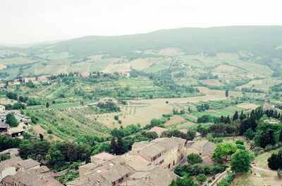 Rolling vineyards and farmland around San Gimignano — San Gimignano, Italy (6-10 June 2000)