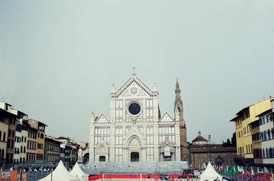 The marble facade of the Basilica di Santa Croce — Florence, Italy (6-10 June 2000)