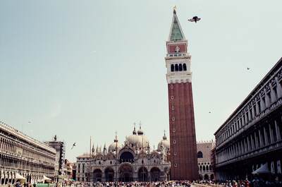 The campanile and basilica on Piazza San Marco — Venice, Italy (6-10 June 2000)