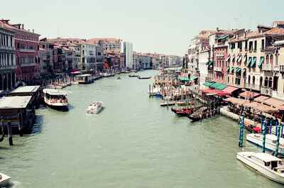 The Grand Canal viewed from the Rialto bridge — Venice, Italy (6-10 June 2000)