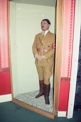 A waxwork of Hitler in uniform at Madame Tussauds — London, England (20-25 July 2000)
