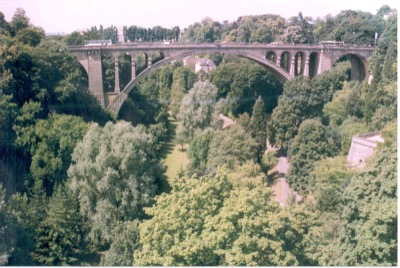 The Pont Adolphe over the Petrusse valley — Luxembourg City, Luxembourg (1-3 July 2000)