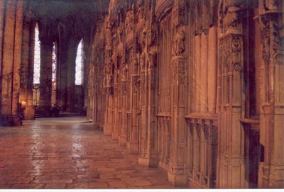 The carved tour du choeur screen — Chartres, France (4-9 July 2000)