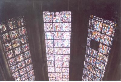 Three twelfth-century lancet windows — Chartres, France (4-9 July 2000)